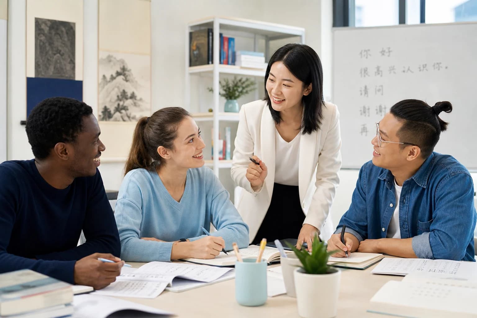 Group Course learning scene