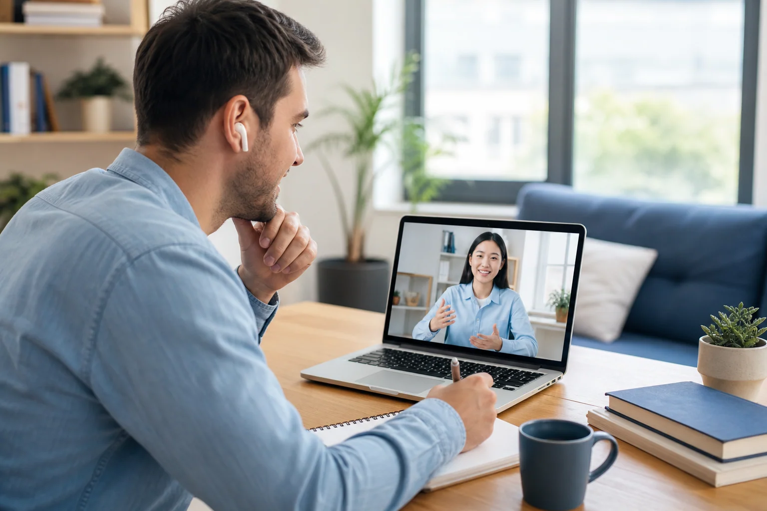Online Course learning scene